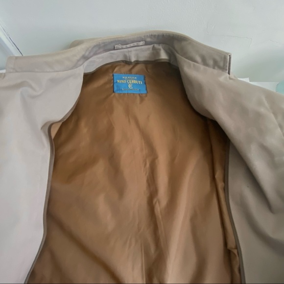 Nino Cerruti Vintage Rue Royale Taupe Trench Coat - Picture 10 of 10